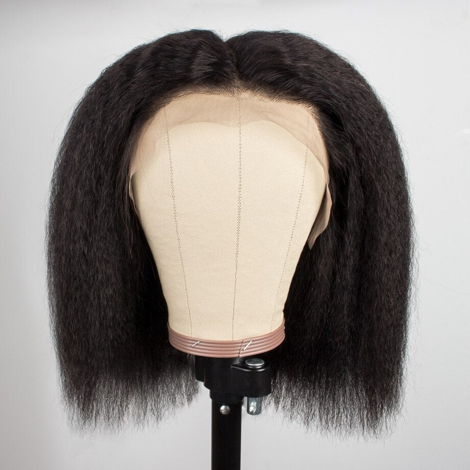 Kinky- Straight Human Hair Bob Wig – Coco and Melon